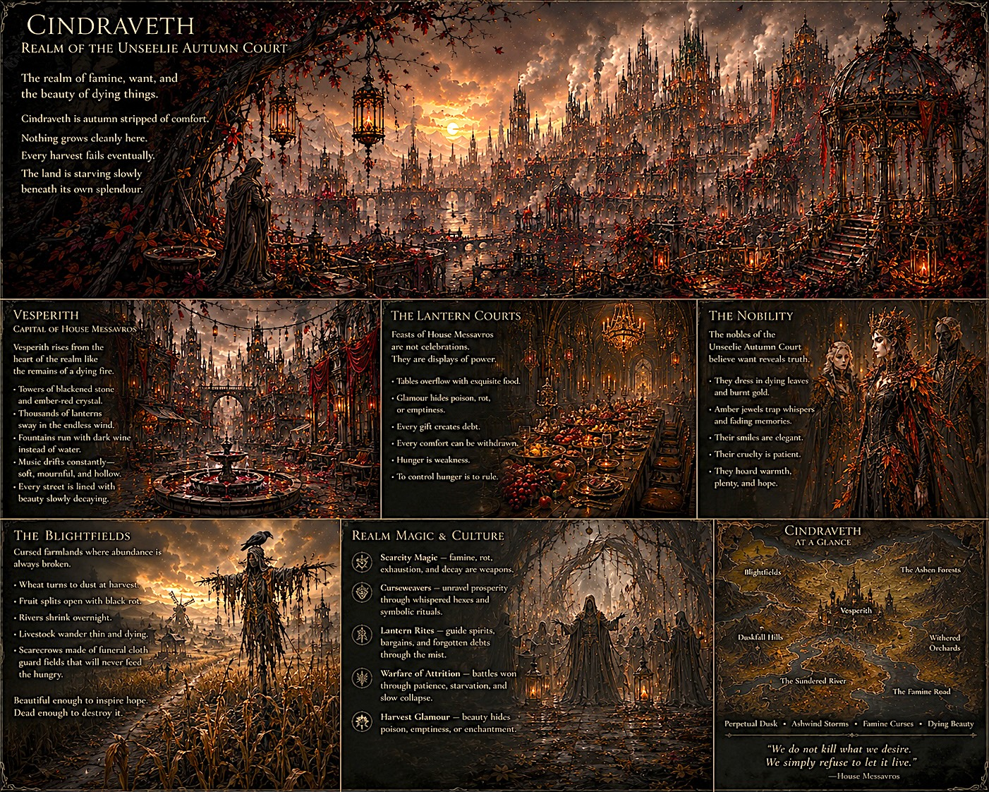 The Unseelie Court of Autumn. House Cindraveth. Messavros