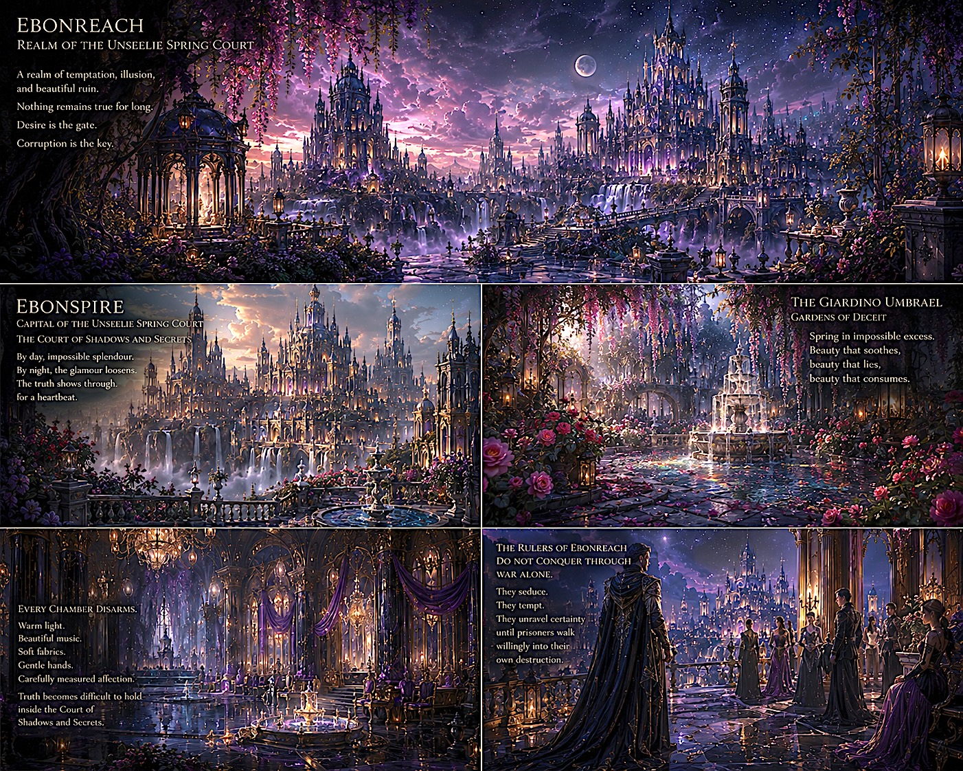 The Unseelie Court of Spring.  House Nyxareth. Ebonreach