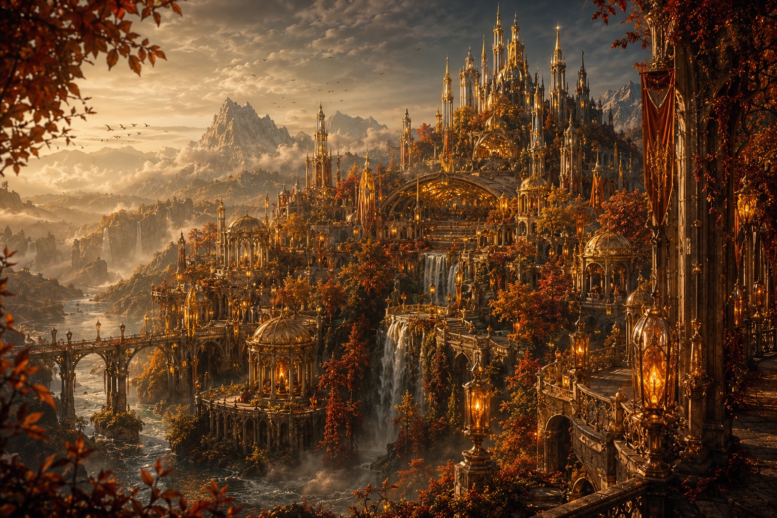 The Seelie Court of Autumn. House Orivane. Amberfall